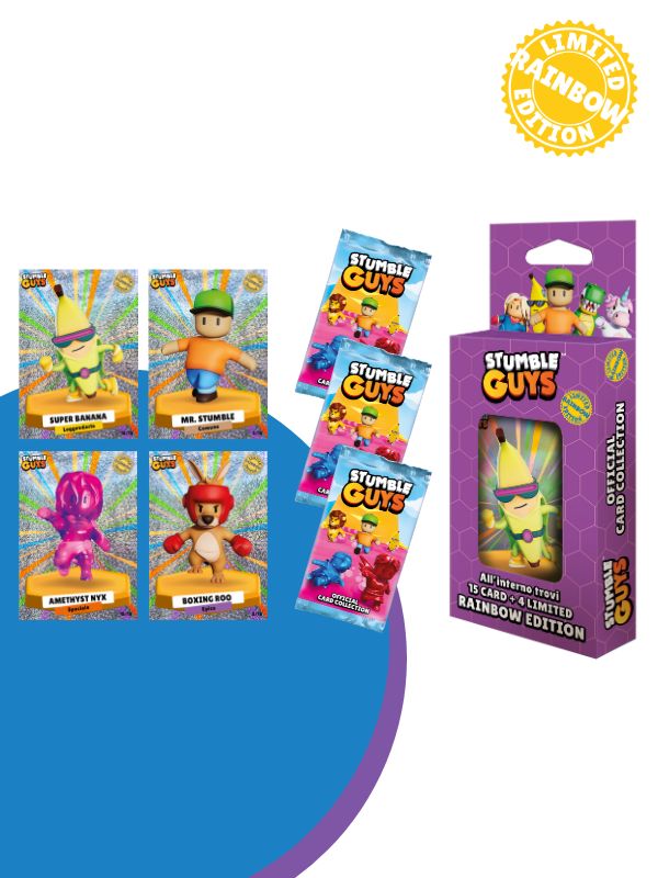 Stumble Guys Official Card CollectionLimited Rainbow Edition 4-pack set -  Shop.Diramix